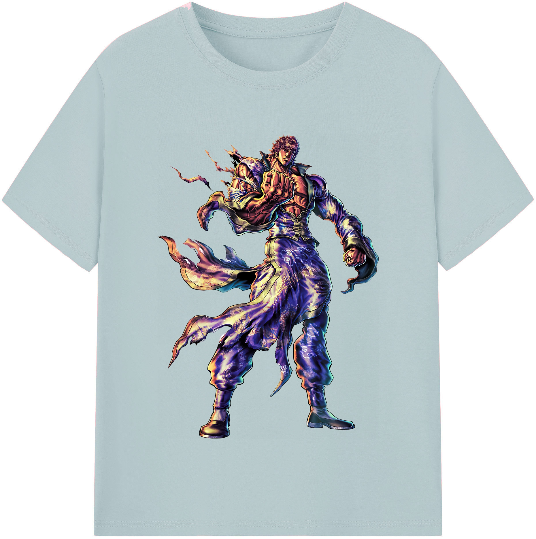 （画像用） 北斗の拳 Fist of the North Star 綿100％半袖Tシャツ（フロントプリント）